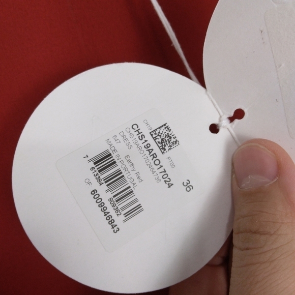 NWT See by Chloe Boho Earthy Red georgette dress with gathered collar. - Picture 12 of 15